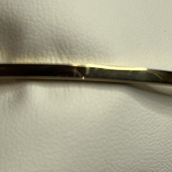 Michael Kors Rhinestone Gold Tone Crystal Bar Open Cuff Bangle Bracelet 6 3/4" - Picture 5 of 7